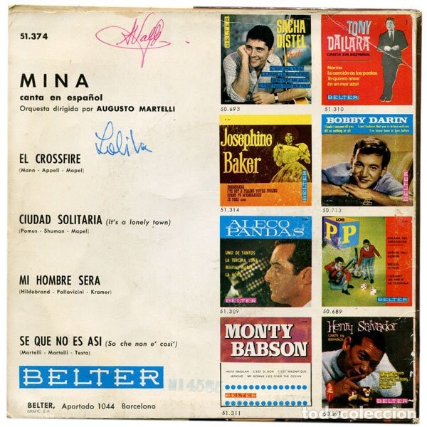 Discos de vinilo: Canta En Espa&ntilde;ol - Mina - Foto 2