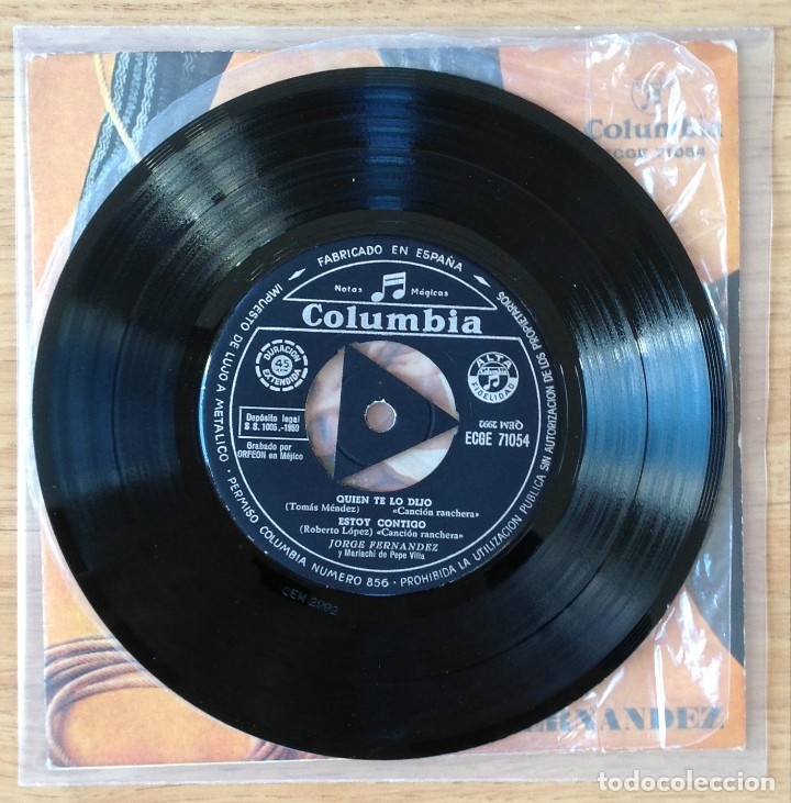 Discos de vinilo: Jorge Fern&aacute;ndez - Rancheras - Foto 3