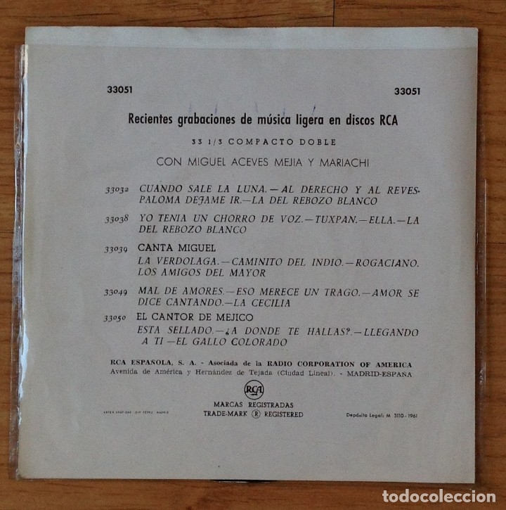 Discos de vinilo: Lote MIGUEL ACEVES - Foto 6