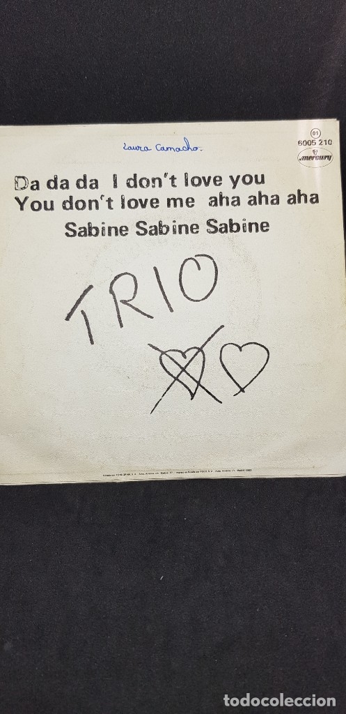 Discos de vinilo: TR&Iacute;O SG MERCURY DA DA DA 1982 - Foto 2