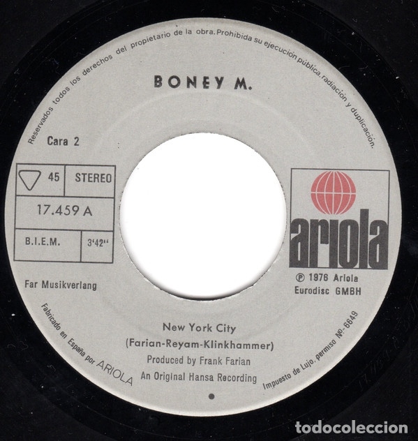 Discos de vinilo: Sunny - Boney M. - Foto 2