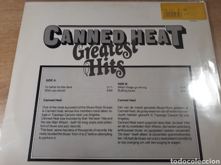 Discos de vinilo: CANNED HEAT GREATEST HITS - Foto 2
