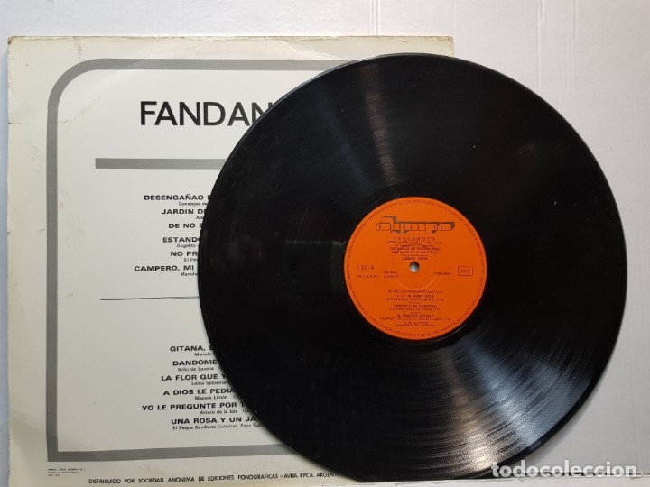 Discos de vinilo: LP-FANDANGOS- en funda original 1972 - Foto 3