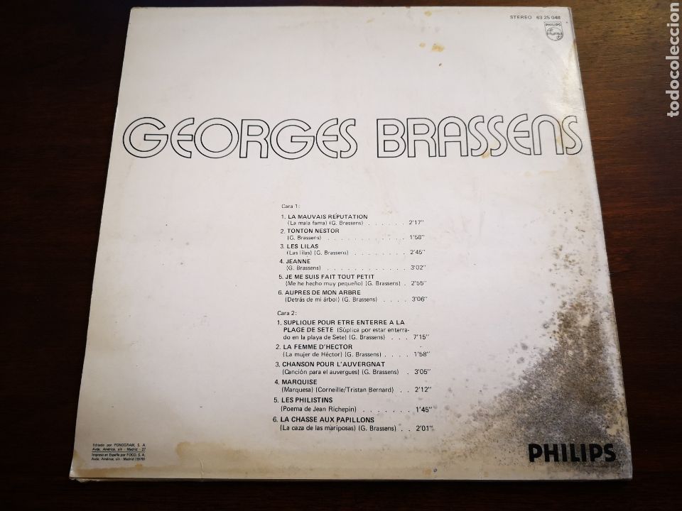 Discos de vinilo: Georges brassens. Discos de oro - Foto 2