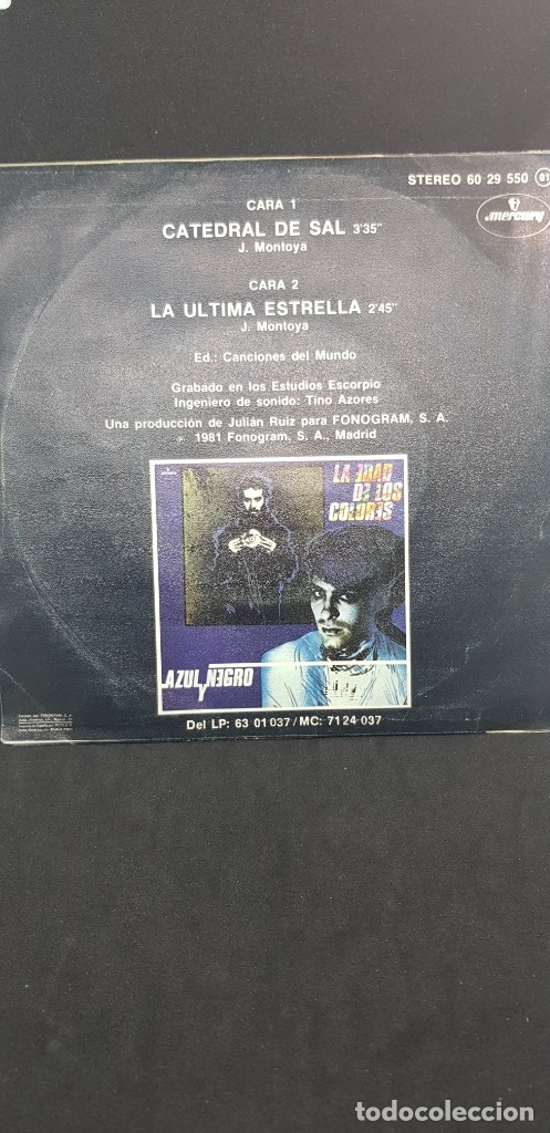 Discos de vinilo: AZUL Y NEGRO CATEDRAL DE LA SAL 1981 - Foto 2