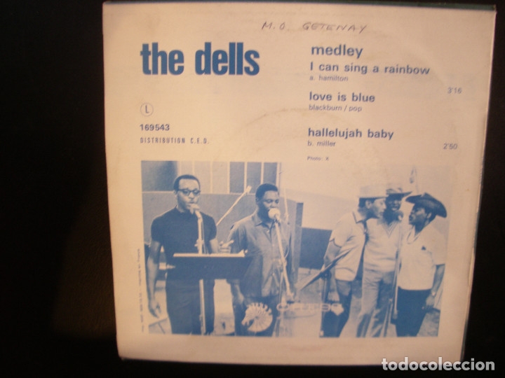 Discos de vinilo: THE DELLS- LOVE IS BLUE. SINGLE. - Foto 2