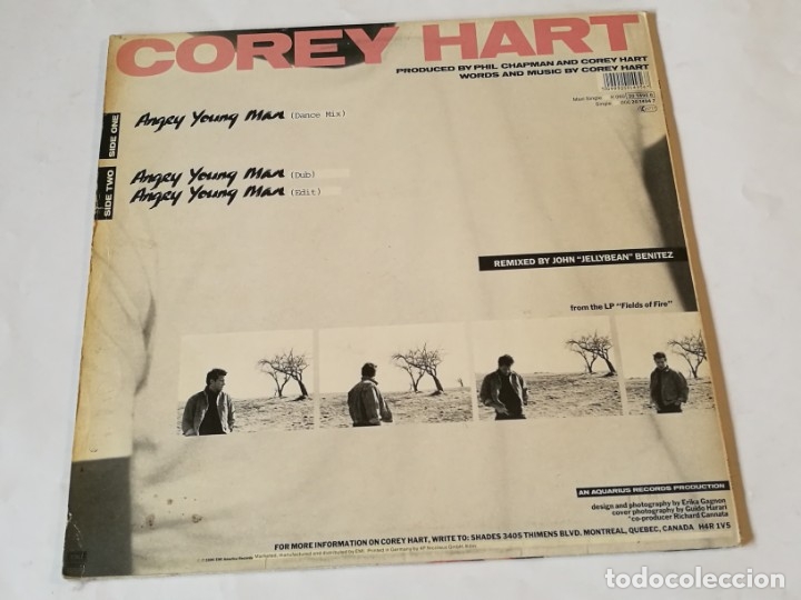Discos de vinilo: Corey Hart - Angry Young Man - 1986 - Foto 2