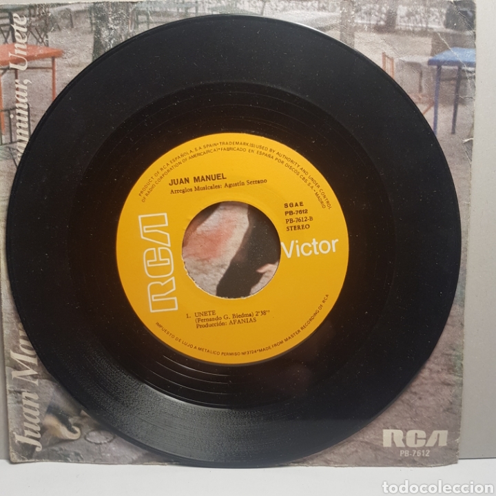 Discos de vinilo: JUAN MANUEL AYUDALE A CAMINAR / UNETE SINGLE - Foto 4