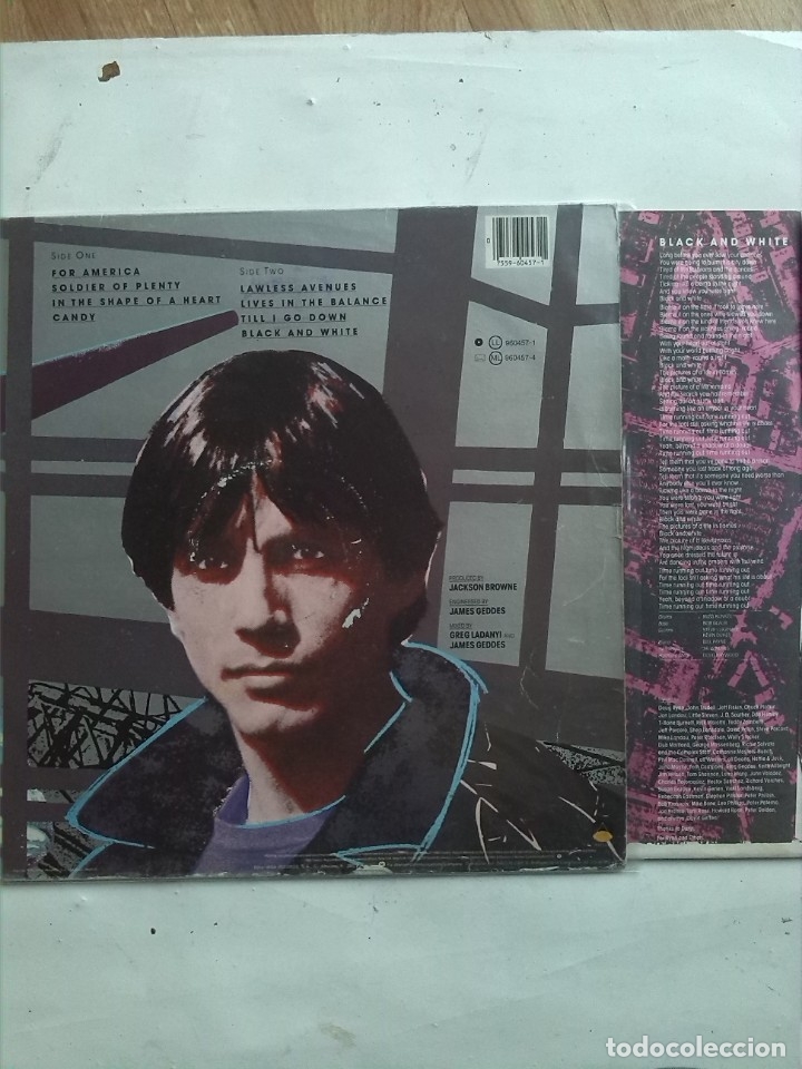 Discos de vinilo: JACKSON BROWNE LIVES IN THE BALANCE - Foto 2