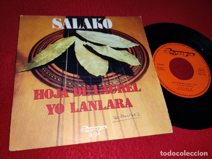 Vinyl-Schallplatten: SALAKO HOJA DE LAUREL/YO LANLARA 7'' SINGLE 1974 OLYMPO RUMBA