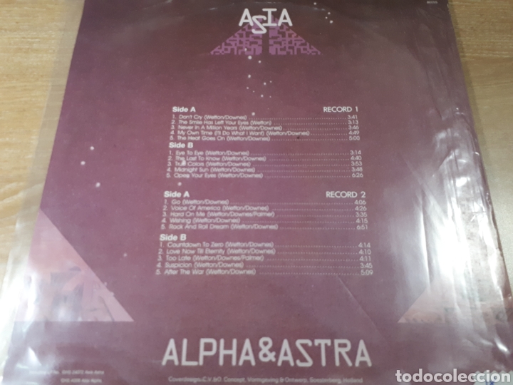 Discos de vinilo: ASIA ALPHA AND ASTRA DOBLE LP - Foto 2