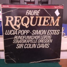 Discos de vinilo: FAURÉ, REQUIEM. POPP/ESTÉS/DAVIS. PHILIPS 1984. Lote 341900268