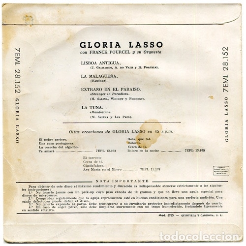 Discos de vinilo: Gloria Lasso - Gloria Lasso - Foto 2