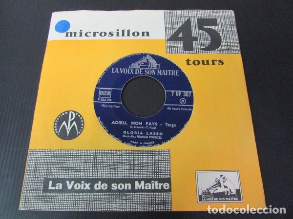 Discos de vinilo: Adieu Mon Pays - Gloria Lasso - Foto 1