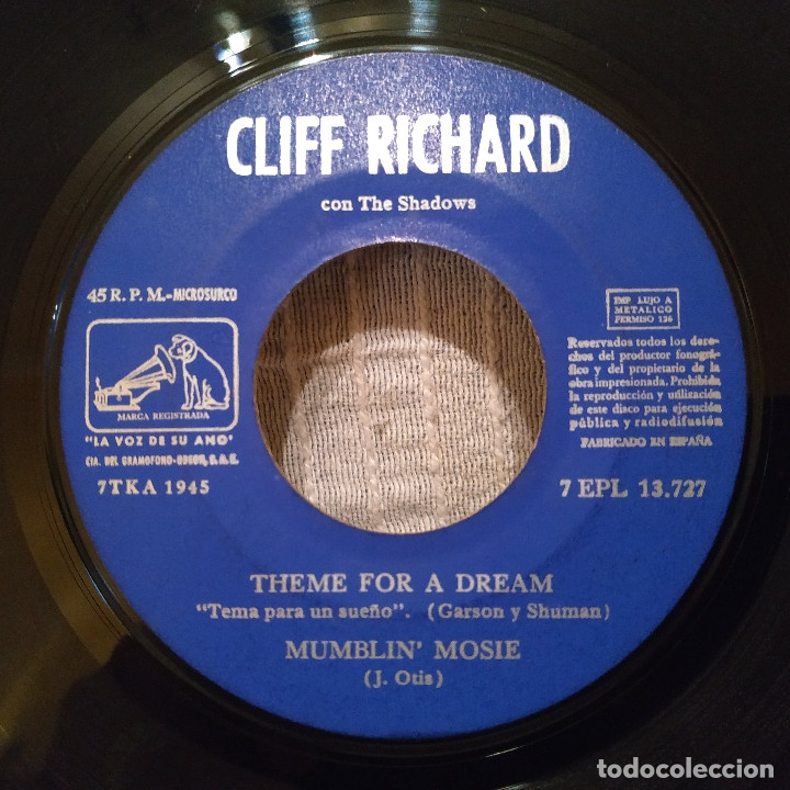 Discos de vinilo: CLIFF RICHARD AND THE SHADOWS - THE YOUNG ONES (LOS JÓVENES) + 3 EP SPAIN AÑO 1962 EXCELENTE ESTADO - Foto 4 - 183177535