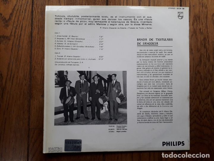 Discos de vinilo: Banda de txistularis de sanguesa - Foto 2