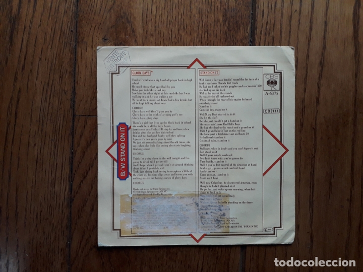 Discos de vinilo: Bruce springsteen -  glory days  +  stand on it - Foto 2