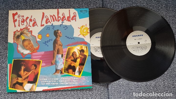 Discos de vinilo: Fiesta Lambada - &Eacute;xitos 1992. Albun doble. - Foto 1