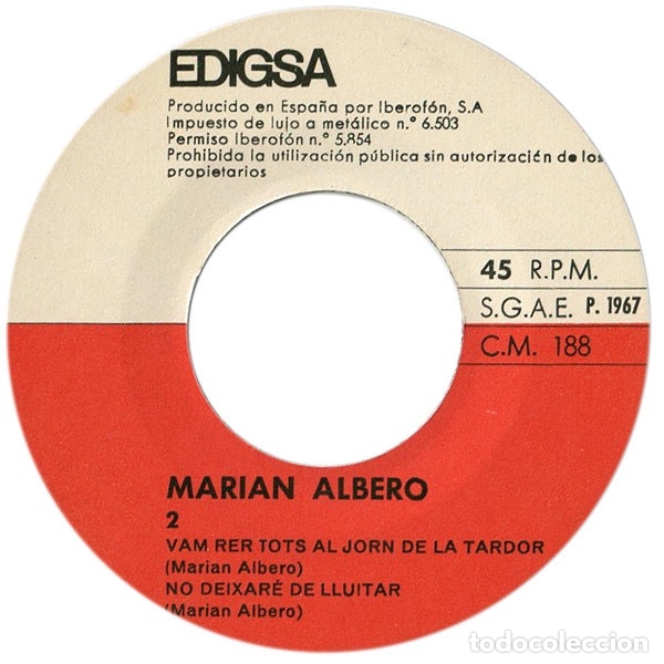 Discos de vinilo: No Volem Esperar Com Abans - Mari&agrave; Albero - Foto 4