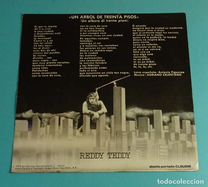 Discos de vinilo: ADRIANO CELENTANO. SOLO CARPETA SIN VINILO - Foto 2