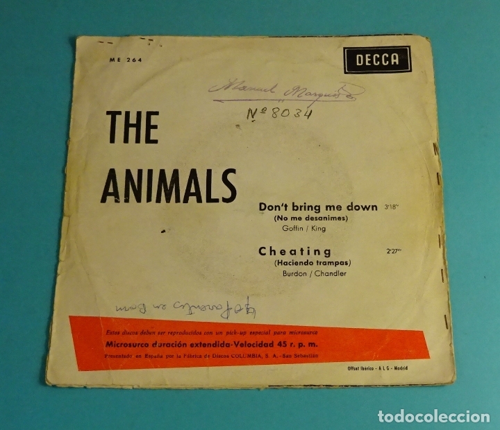 Discos de vinilo: THE ANIMALS. SOLO CARPETA SIN VINILO - Foto 2