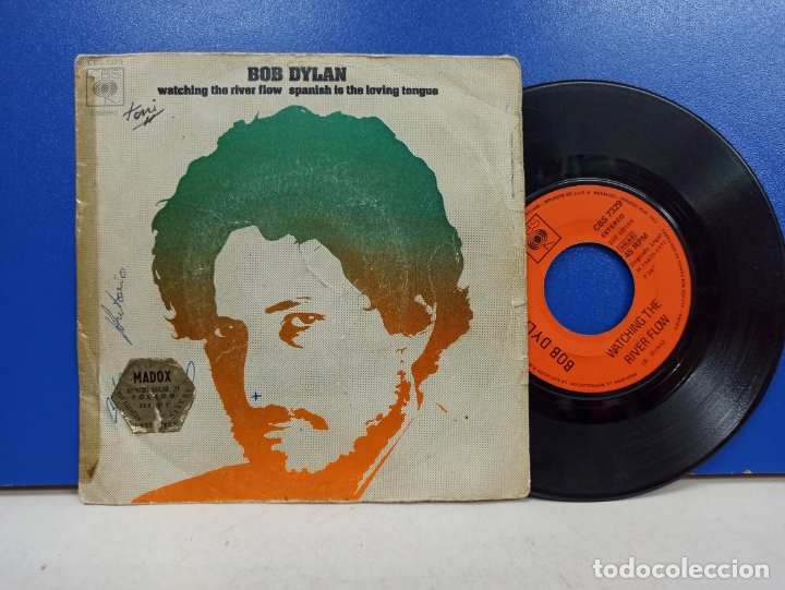 Discos de vinilo: SINGLE DISCO VINILO BOB DYLAN WATCHING THE RIVER FLOW - Foto 1