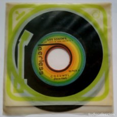Discos de vinilo: LOS SONORS - COZUMEL / CANCION DEL ALMA - SINGLE MEXICANO 1969 - PEERLESS. Lote 183324382