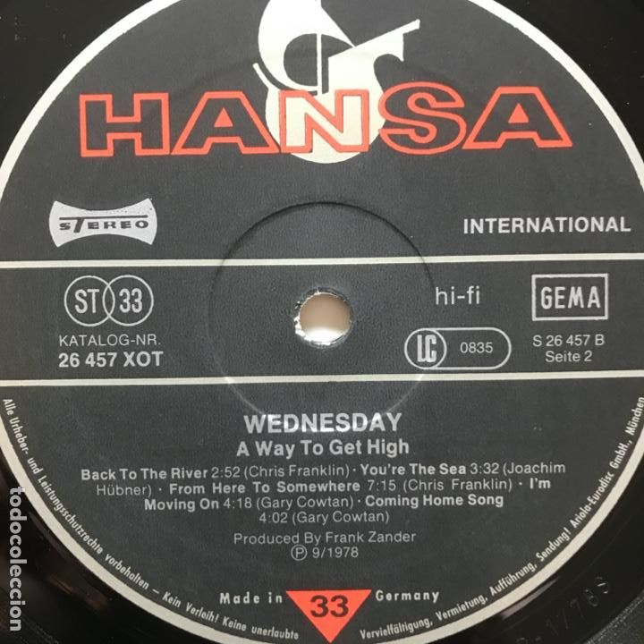 Discos de vinilo: Wednesday - A Way To Get High _ 1978 - Foto 5