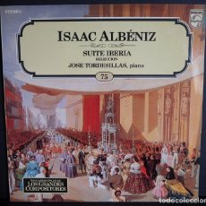 Discos de vinilo: ISAAC ALBENIZ. SUITE IBERIA. LOS GRANDES COMPOSITORES DE SALVAT. 1982