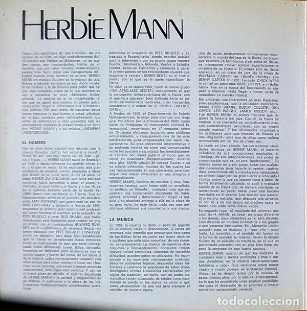 Discos de vinilo: Herbie Mann &lrm;&ndash; Memphis Underground - Foto 2