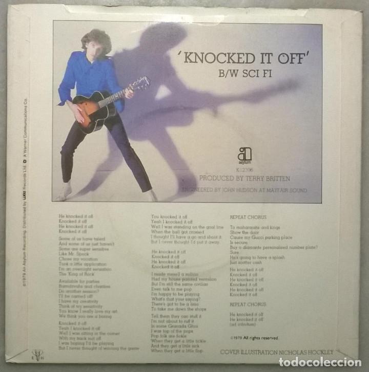 Discos de vinilo: B. A. Robertson. Knocked it off/ SCI FI. Asylum, UK 1979 single - Foto 2