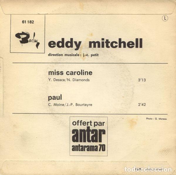 Discos de vinilo: Miss Caroline / Paul - Eddy Mitchell - Foto 2