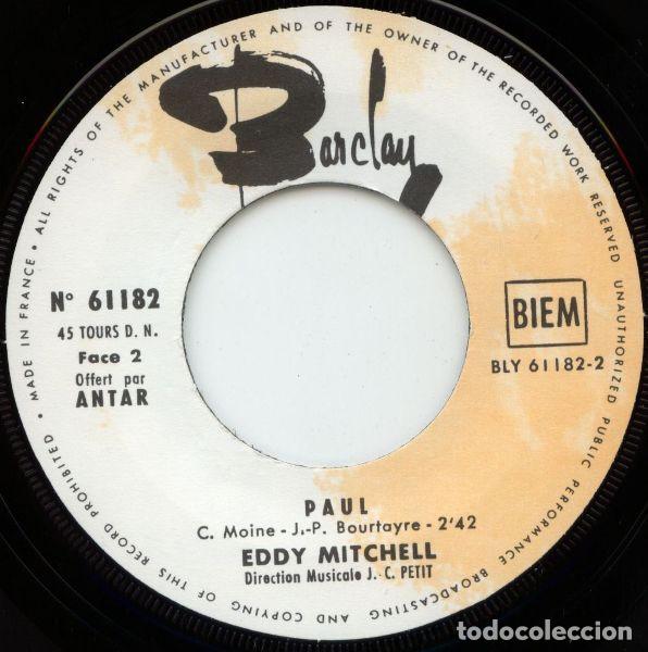 Discos de vinilo: Miss Caroline / Paul - Eddy Mitchell - Foto 4