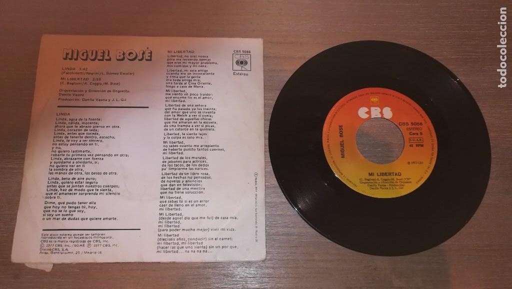 Discos de vinilo: Disco Miguel Bos&eacute; - Foto 2
