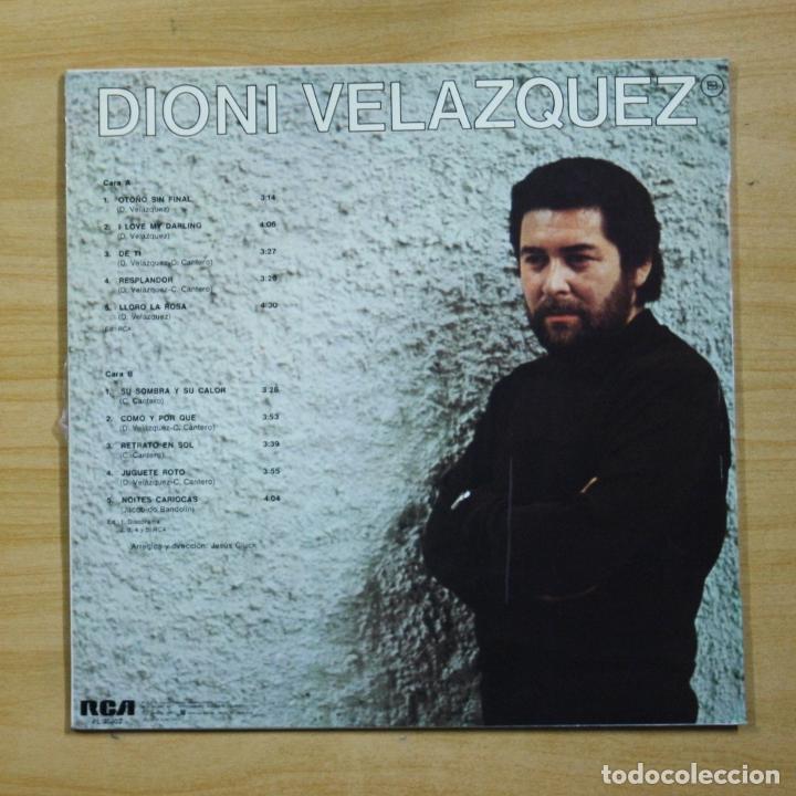 Discos de vinilo: DIONI VELAZQUEZ - PARA LOS DOS - PROMO - LP - Foto 2