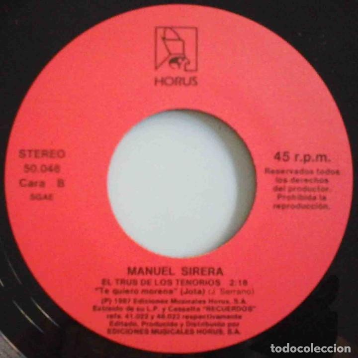 Discos de vinilo: Manuel Sirera - El botijero / El trus de los tenorios - Impecable - Foto 4
