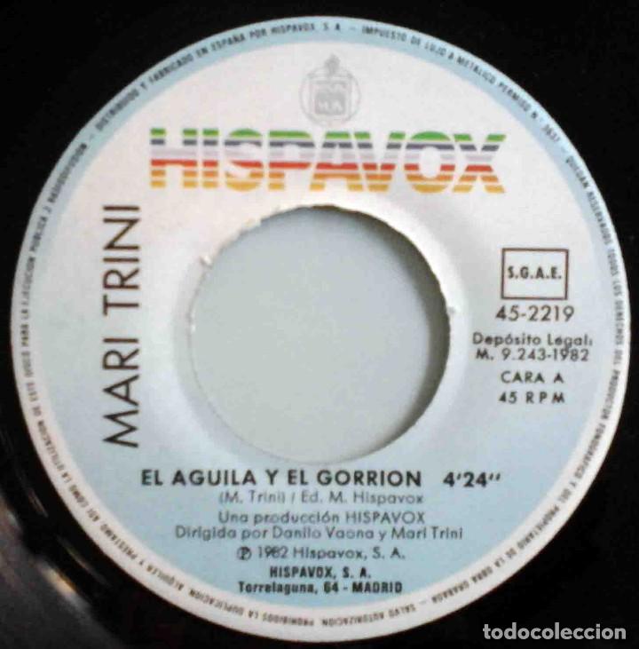 Discos de vinilo: Mari Trini - El &aacute;guila y el gorri&oacute;n / Gu&aacute;rdate... - Foto 3