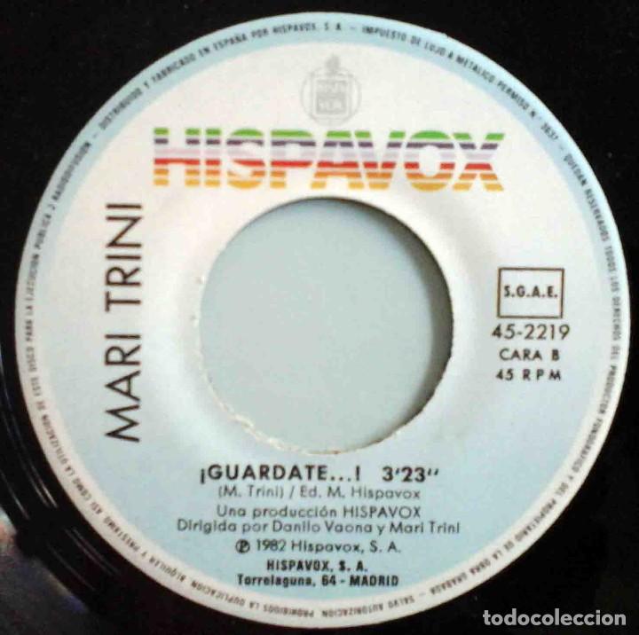 Discos de vinilo: Mari Trini - El &aacute;guila y el gorri&oacute;n / Gu&aacute;rdate... - Foto 4