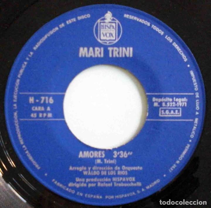 Discos de vinilo: Mari Trini - Amores / D&eacute;jame - Foto 3