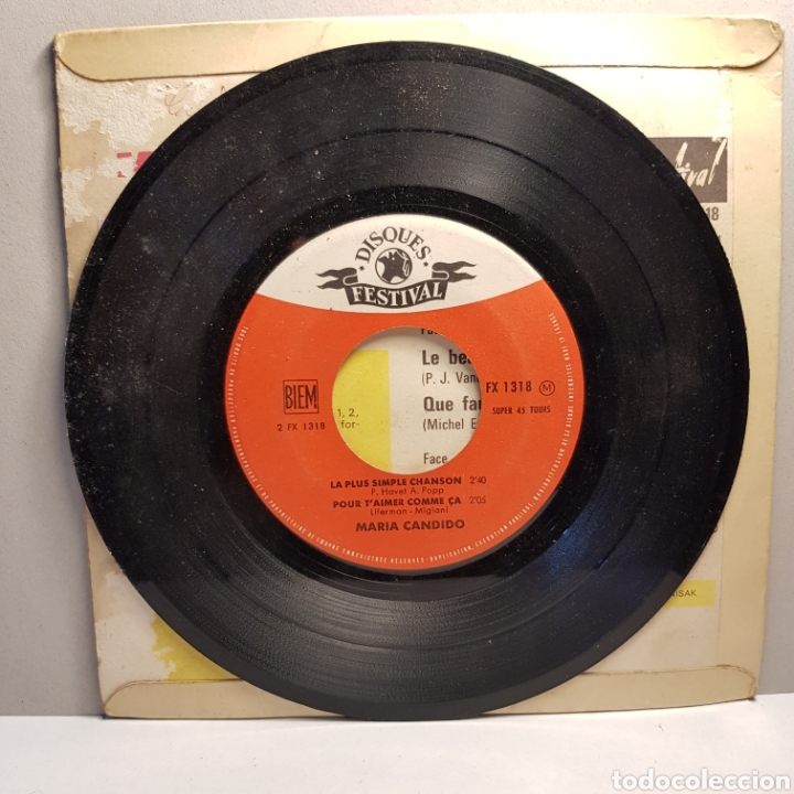 Discos de vinilo: MARIA CANDIDO - SINGLE - Foto 3
