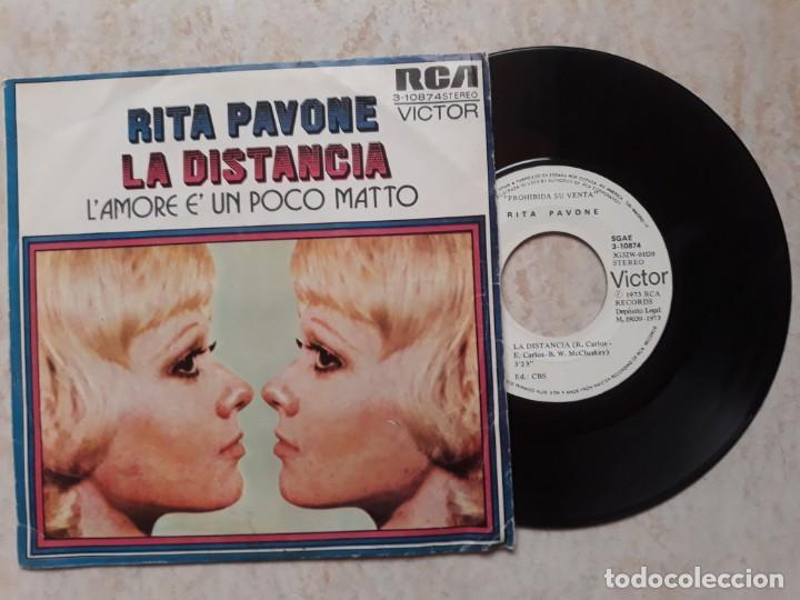 Discos de vinilo: Rita Pavone,La distancia ..Promocional 1973 - Foto 1