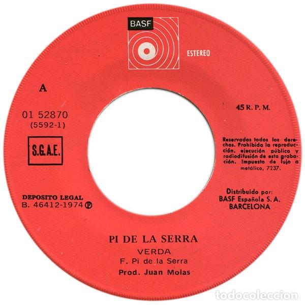 Discos de vinilo: Verda - Francesc Pi De La Serra - Foto 3
