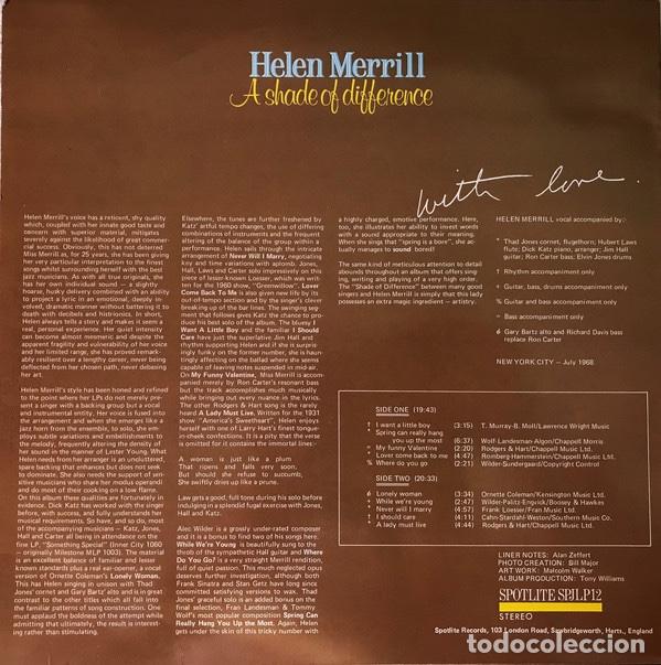 Discos de vinilo: A Shade Of Difference - Helen Merrill - Foto 4