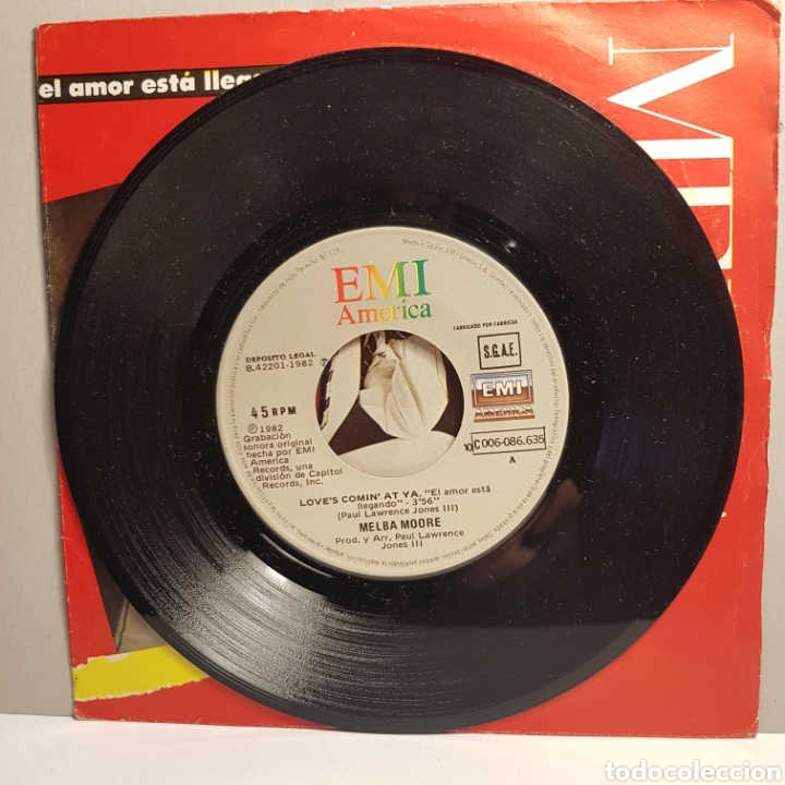 Discos de vinilo: MELBA MOORE - EMI 1982 SINGLE - Foto 3