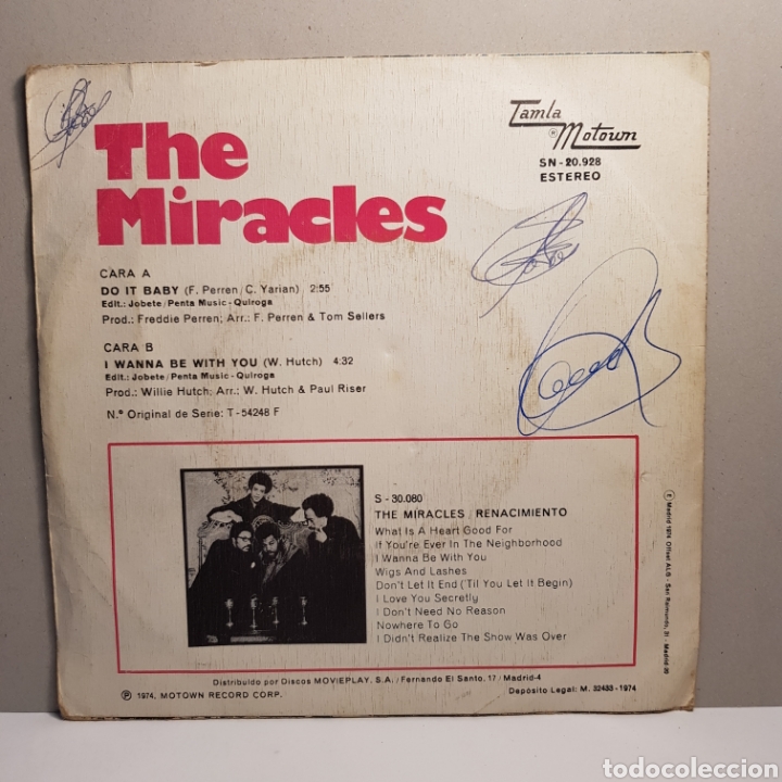 Discos de vinilo: THE MIRACLES - DO IT BABY - SINGLE - Foto 2