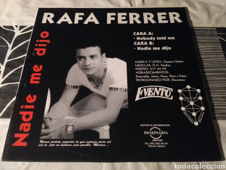 Discos de vinilo: Rafa Ferrer - Nobody Told Me - Foto 2