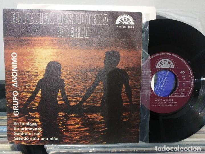 Discos de vinilo: Ep grupo an&oacute;nimo en la playa ex/ex - Foto 1