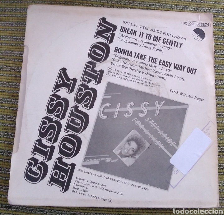 Discos de vinilo: Cissy Houston - acabemos suavemente - Foto 2