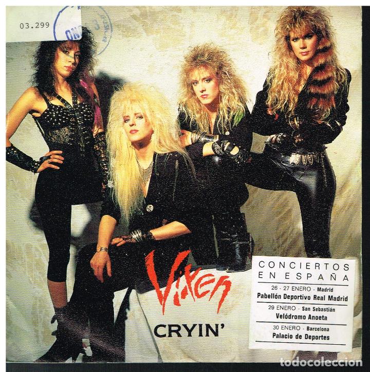 Discos de vinilo: VIXEN - CRYIN / DESPERATE - SINGLE 1988 - Foto 1