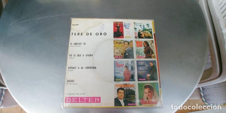 Discos de vinilo: TERE DE ORO-EP ADORO +3 - Foto 2